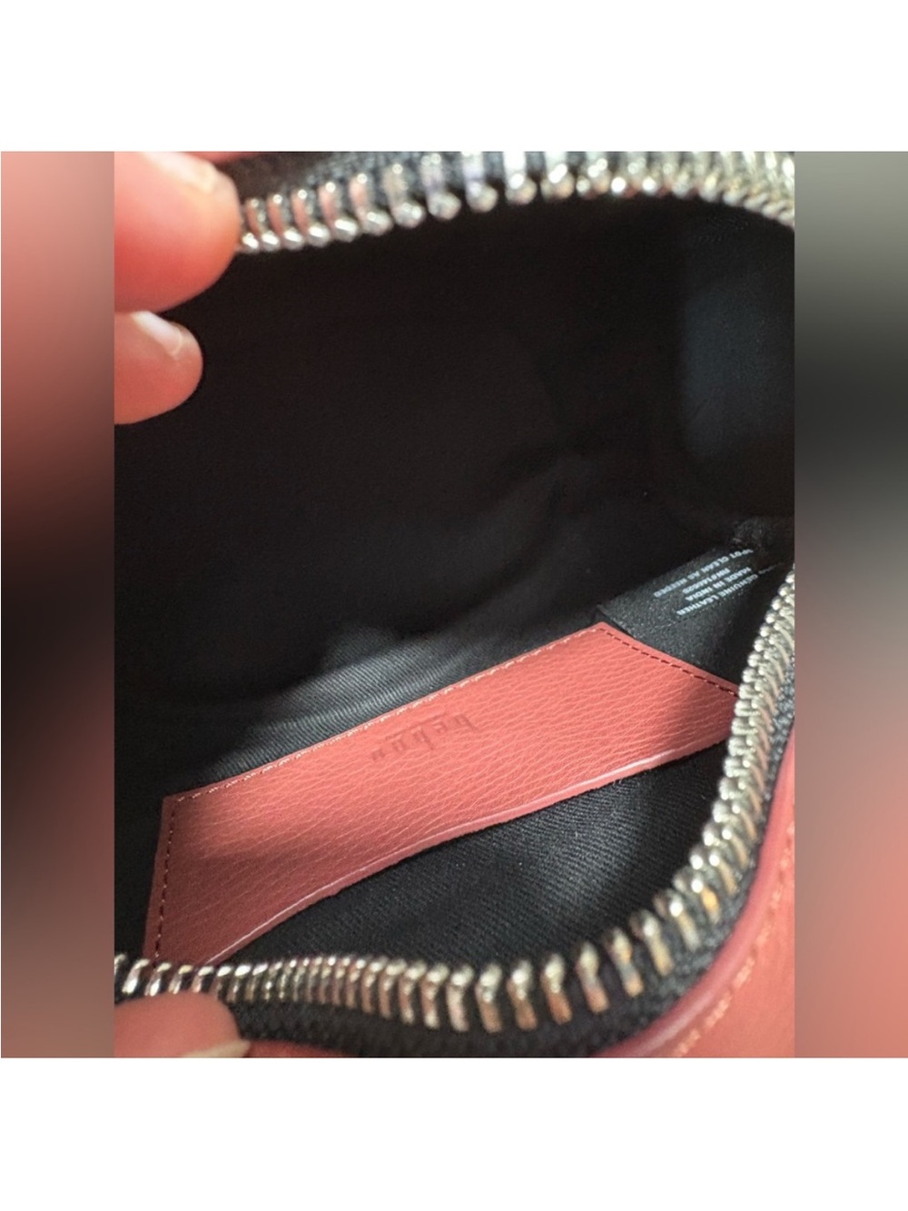 Behno Red Rosewood Pebble Leather Elizabeth Crossbody Camera Bag - Picture 6 of 12